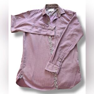 Ted Baker Endurance Casual Pink/white Button Down Shirt 15 (34/35)